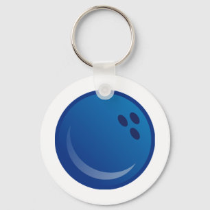 Blue Bowling Ball Sleutelhanger