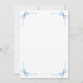 Blue Bows Baby Boy Foto Geboorteaankondiging Kaart (Achterkant)