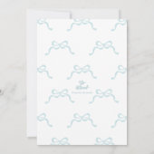 blue bows collage 4 foto's Photo boy baby Aankondiging (Achterkant)