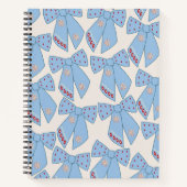 Blue Bows Coquette Notitieboek (Voorkant)