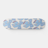 Blue Bows Coquette Skateboard (Horizontaal)