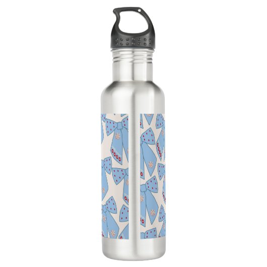 Blue Bows Coquette Waterfles (Achterkant)