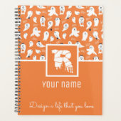 BLUE BOWS R MONOGRAM PLANNER (Voorkant)