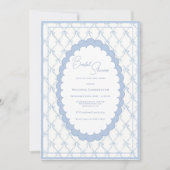 Blue Bows Vintage Bridal Shower Invitation (Devant)