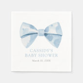 Blue Bowtie Boy Baby shower Servet (Voorkant)