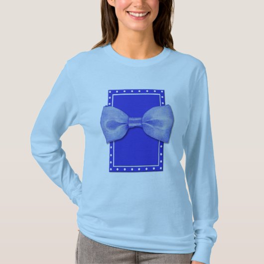 Blue Bowtie Dames T-shirt (Voorkant)