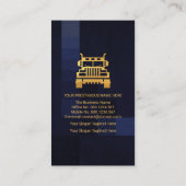 Blue Box Grunge Gold Front Faced Truck Transporter Visitekaartje (Achterkant)