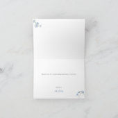 Blue Boy Baby in Bloom Baby shower Dank je kaart (Binnen)