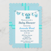 Blue Boy Baby shower Kaart (Voorkant / Achterkant)