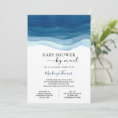 Blue Boy Baby shower per post Kaart (Staand voorkant)
