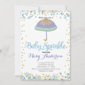 BLUE BOY Baby Sprinkle Invitation Kaart (Voorkant)