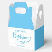 Blue Boy Baptism Favor Box Bedankdoosjes (Geopend)