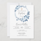Blue Boy Baptism Uitnodiging (Voorkant)