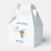 Blue Boy Clothesline Hanging On Rope Baby shower Bedankdoosjes (Voorkant Zijde)