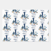 Blue Boy Eerste Kerstdag Inpakpapier Vel (Voorkant 3)