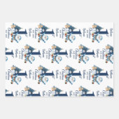 Blue Boy Eerste Kerstdag Inpakpapier Vel (Voorkant)