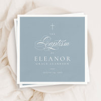 Blue Boy Elegant Cross Script Kalligrafie Doop
