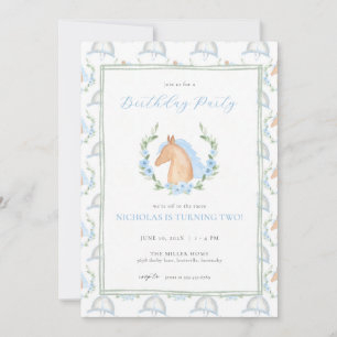 Blue Boy Horse Kentucky Derby Uitnodiging voor ver