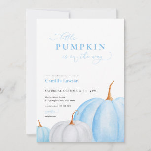 Blue Boy Little Citrouille Baby shower Invitation