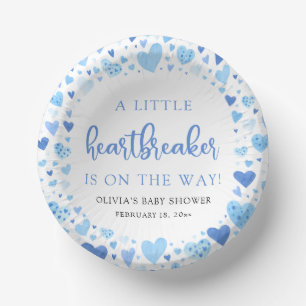 Blue Boy Little Heartbreaker Valentijn Baby shower Papieren Kommen