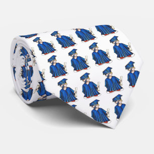 Blue Boy Pet Gown Diploma Afstudeerder School Afst Stropdas