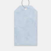 Blue Boy Teddy Bear Balloons Baby shower Cadeaulabel (Achterkant)