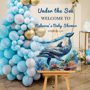 Blue Boy Under the Sea Baby shower Bienvenue