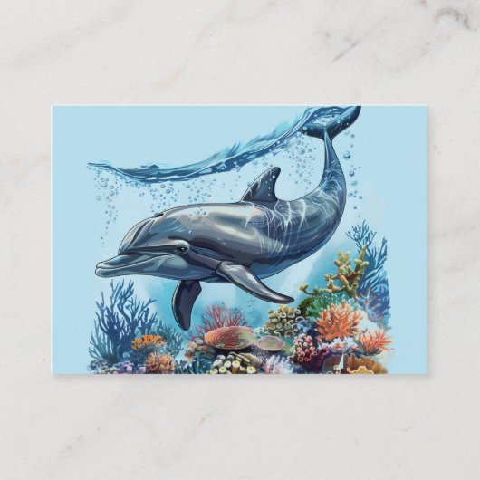 Blue Boy Under the Zee Baby shower Luierkrabbel Informatiekaartje (Achterkant)