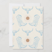 Blue Boys eerste Rodeo 2e verjaardag Kaart (Achterkant)