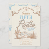 Blue Boys eerste Rodeo 5e verjaardag Kaart (Voorkant / Achterkant)