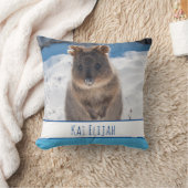 Blue Boys gepersonaliseerde Quokka Beach Kussen (Deken)