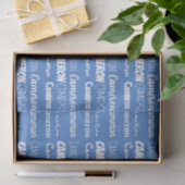  Blue Boys Naam Font Collage Tissuepapier (Geschenk)