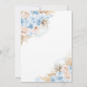 Blue Boys Pampas Grass Baby shower Invitation (Dos)
