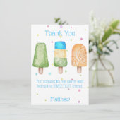 Blue Boys Popsicle fête d'anniversaire Carte de re (Debout devant)