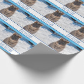 Blue Boys Specialized Quokka op strand Cadeaupapier (Hoek)