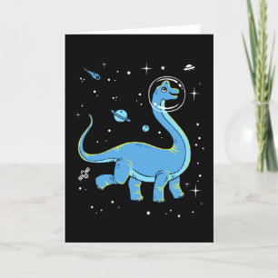 Blue Brachiosaurus dinos in de ruimte Kaart