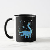 Blue Brachiosaurus dinos in de ruimte Mok (Links)