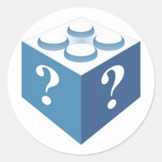 Blue Brick Ronde Sticker