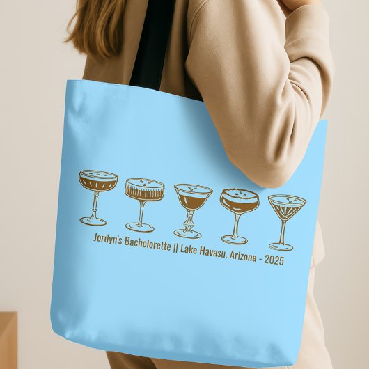 Blue Bridesmaid Espresso Martini Bachelorette  Draagtas