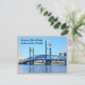 Blue Bridge Jacksonville, Florida Feestdagenkaart (Staand voorkant)
