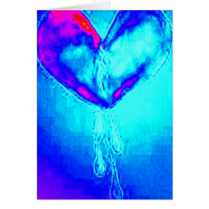 Blue Broken Heart Survivor