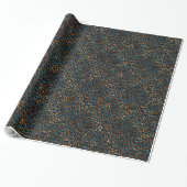 Blue Bronze Leopard Print Cadeaupapier (Uitgerold)