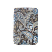 Blue Brown Paisley Badmat (Voorkant Verticaal)