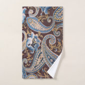Blue Brown Paisley New Bad Handdoek (Handdoek)