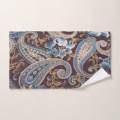 Blue Brown Paisley New Bad Handdoek (Handdoek)