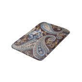 Blue Brown  Paisley New Badmat (Gekanteld)