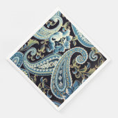 Blue Brown  Paisley Servet (Hoek)