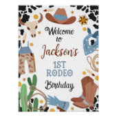 Blue Brown Premier Rodéo 1er Anniversaire Affiche (Devant)