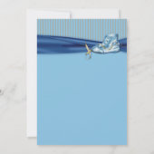 Blue Brown  Shoe Boy Baby shower Kaart (Achterkant)