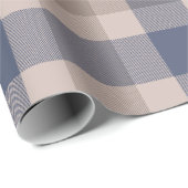 Blue Brown Tartan Pattern Cadeaupapier (Rol Hoek)